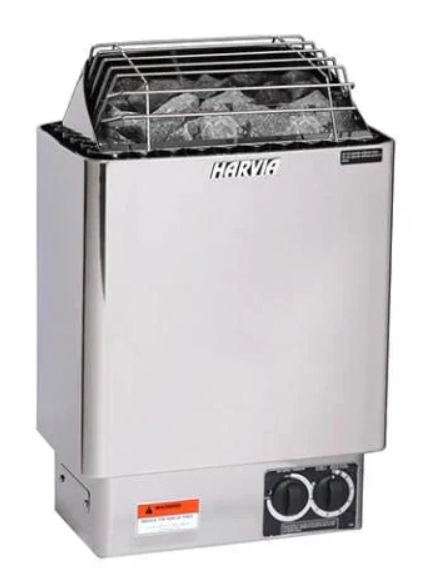 KIP Series 8kW Stainless Steel Sauna Heater at 240V 1PH with Built-In Time and Temperature Controls