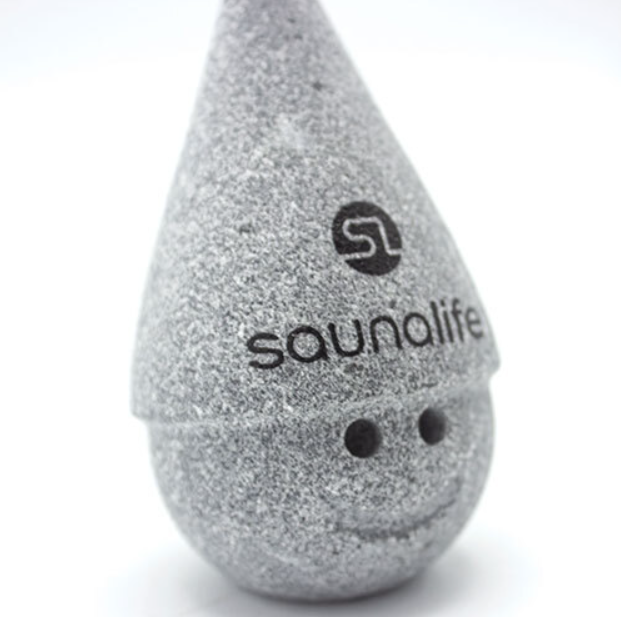 Soapstone Sauna Gnome with Cone Hat, Black Logo